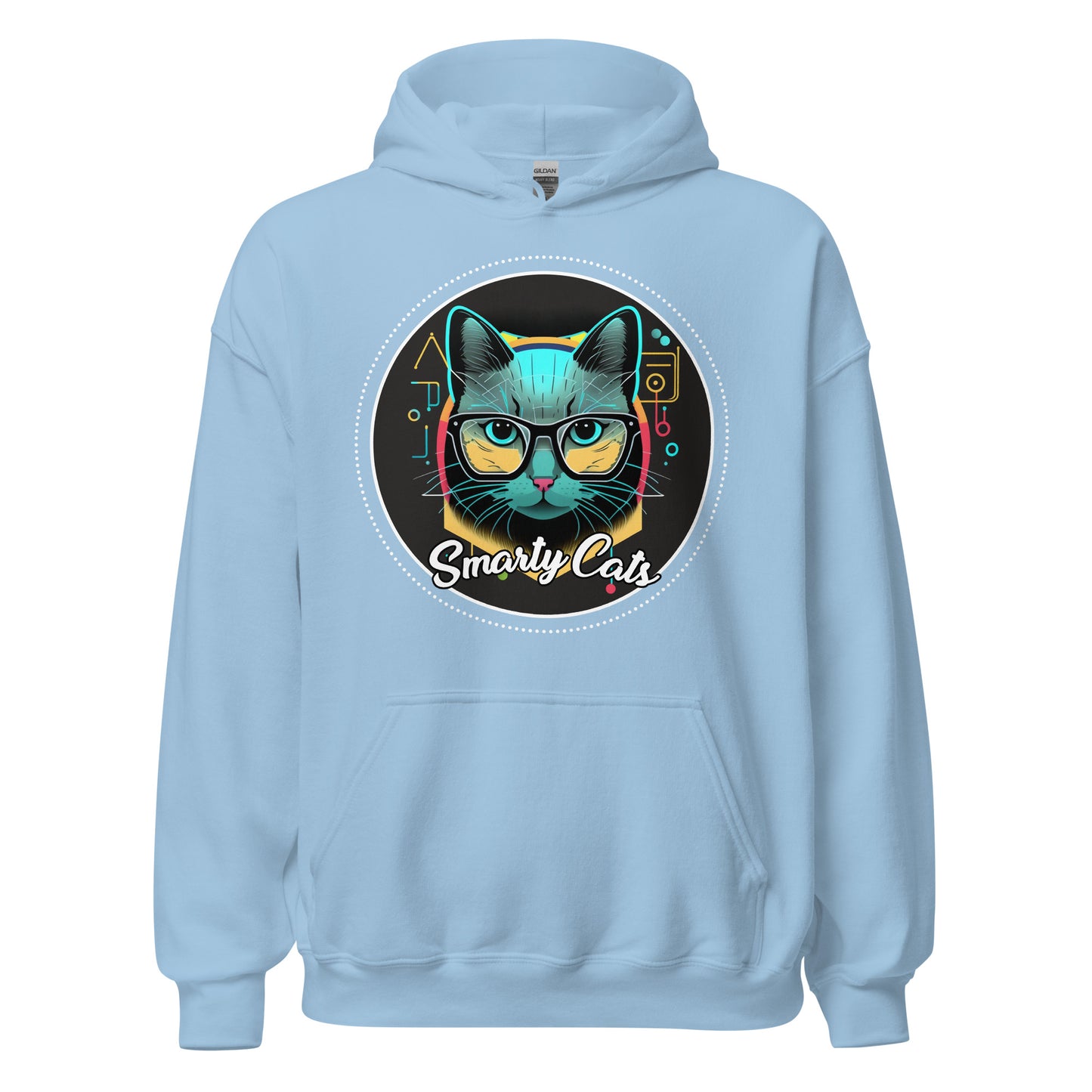 Smarty Cats #08 Cute Cat Design Hoodie, Cat Mom, Cat Dad, Cat Lovers Gift Idea