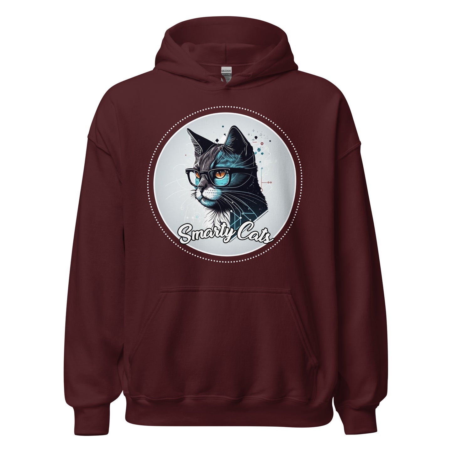 Smarty Cats #01 Cute Cat Design Hoodie, Cat Mom, Cat Dad, Cat Lovers Gift Idea