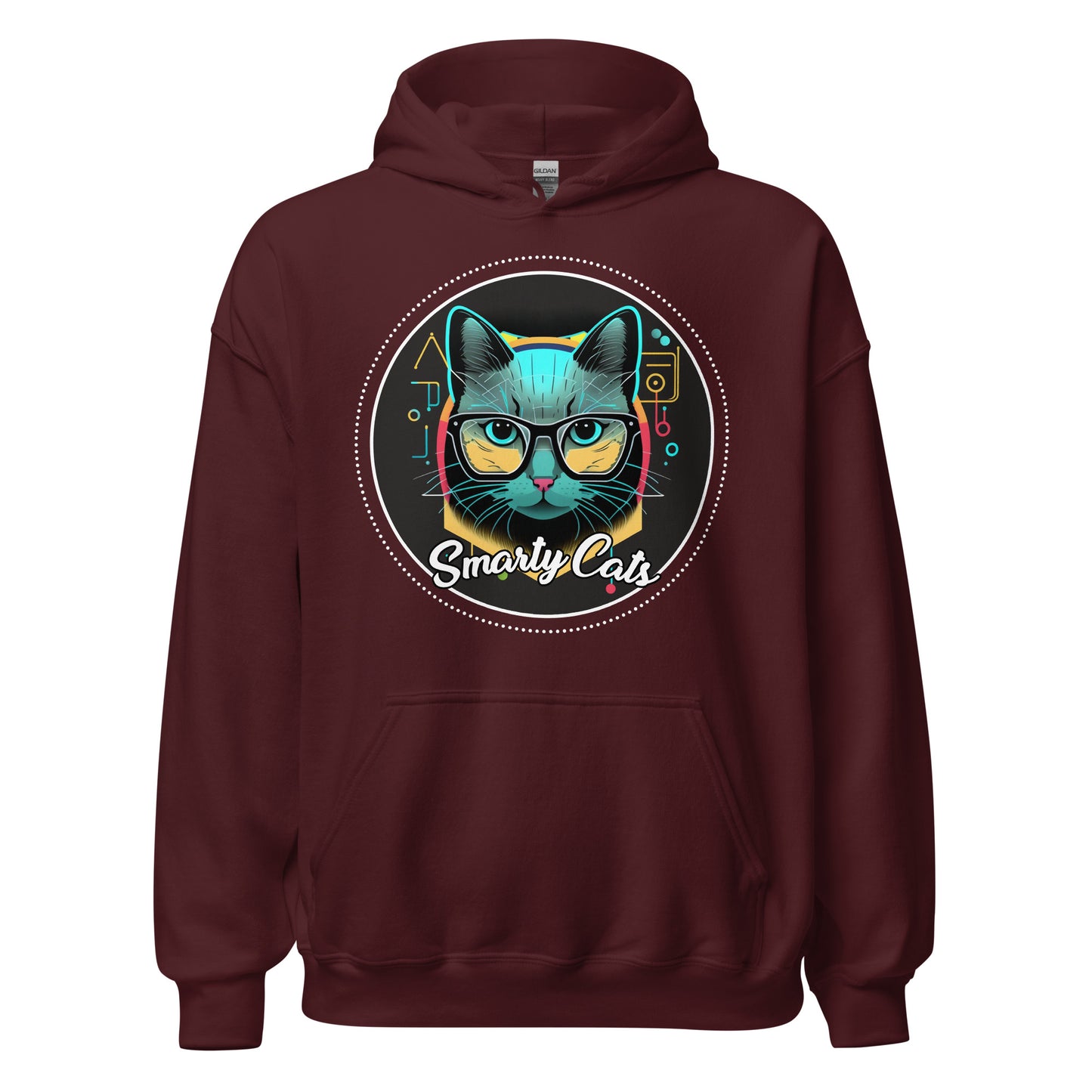 Smarty Cats #08 Cute Cat Design Hoodie, Cat Mom, Cat Dad, Cat Lovers Gift Idea