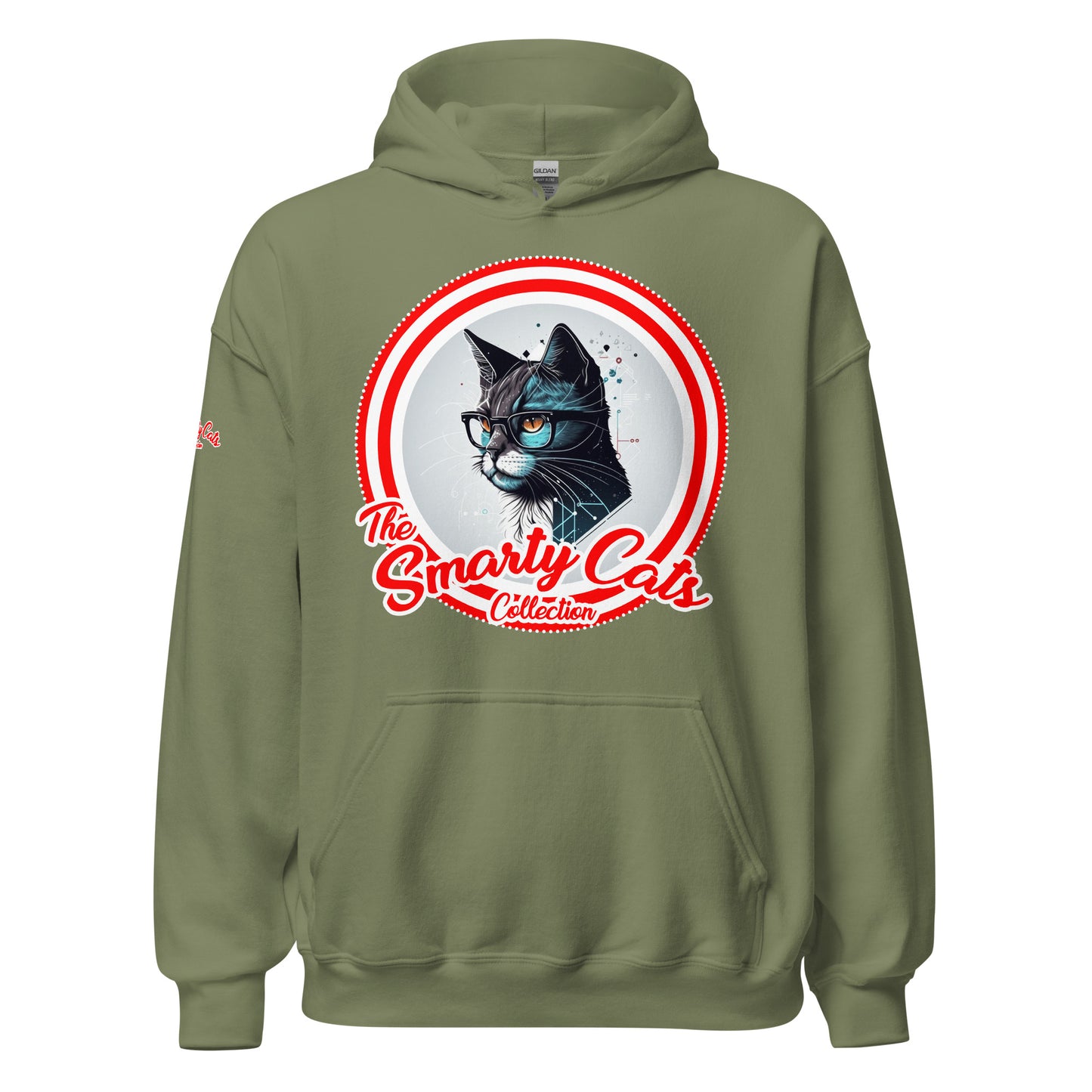 Smarty Cats #06 Cute Cat Design Hoodie, Cat Mom, Cat Dad, Cat Lovers Gift Idea