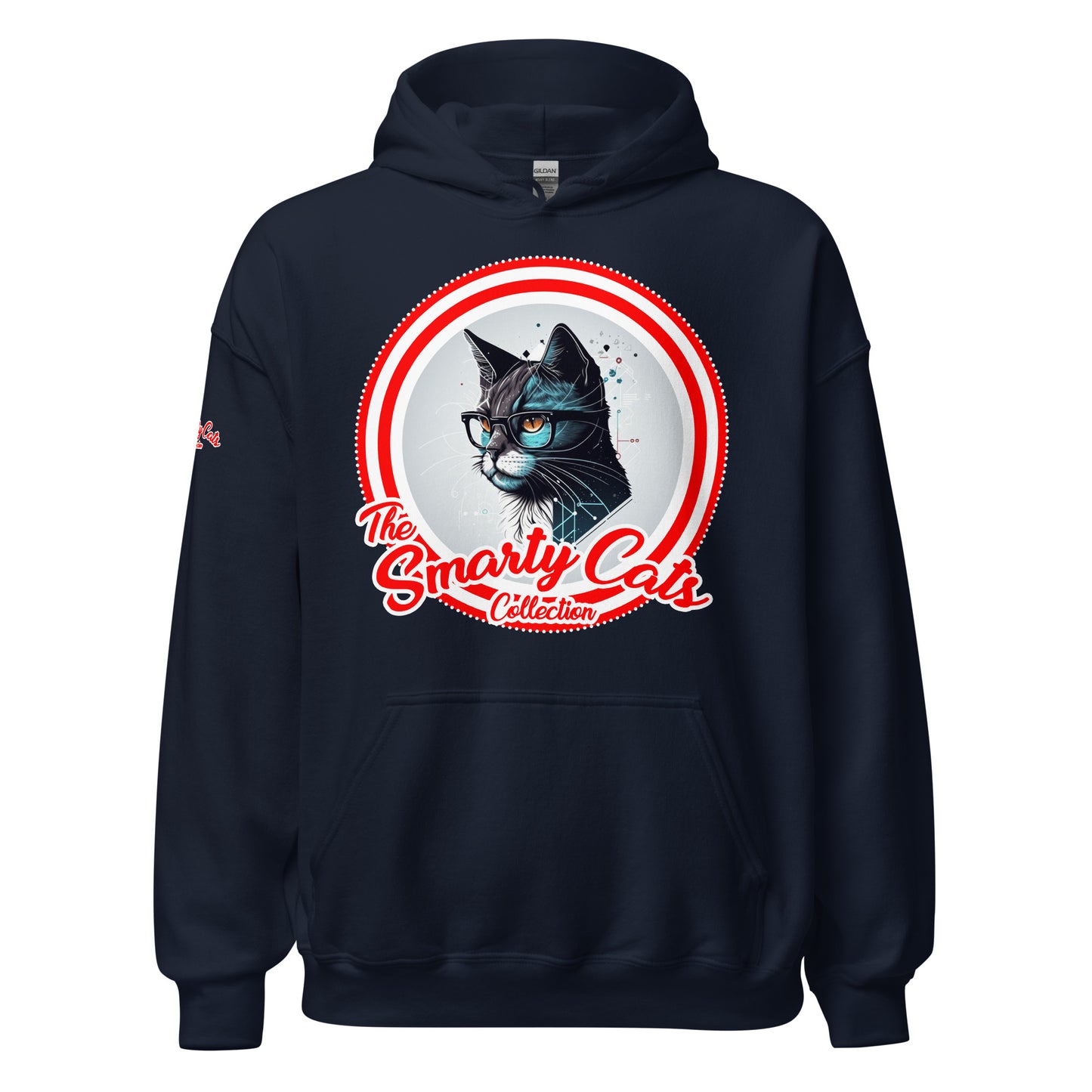 Smarty Cats #06 Cute Cat Design Hoodie, Cat Mom, Cat Dad, Cat Lovers Gift Idea