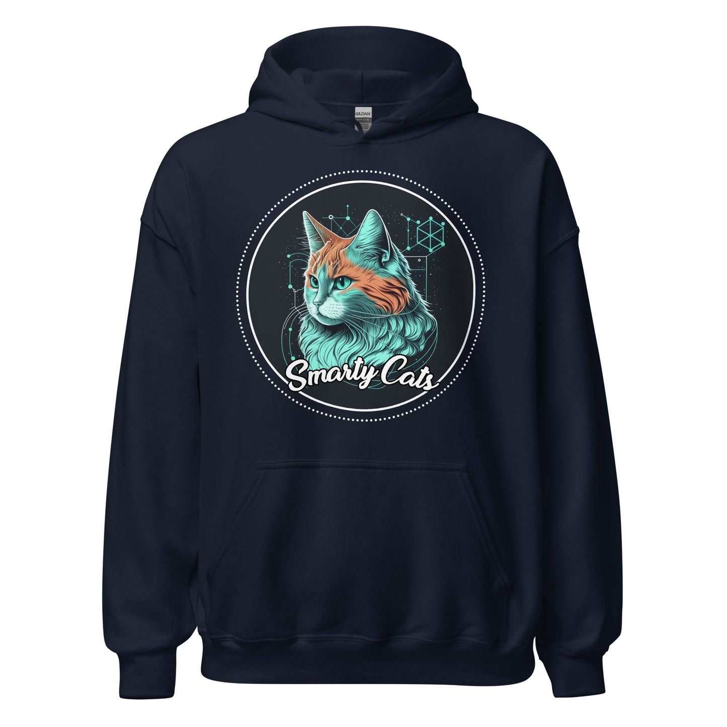 Smarty Cats #07 Cute Cat Design Hoodie, Cat Mom, Cat Dad, Cat Lovers Gift Idea