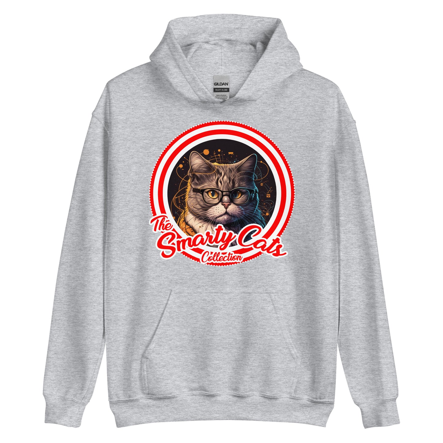 Cat Lovers Hoodie - Smarty Cats #01, Cute Cat Design Hoodie, Cat Mom, Cat Dad, Cat Lovers Gift Idea