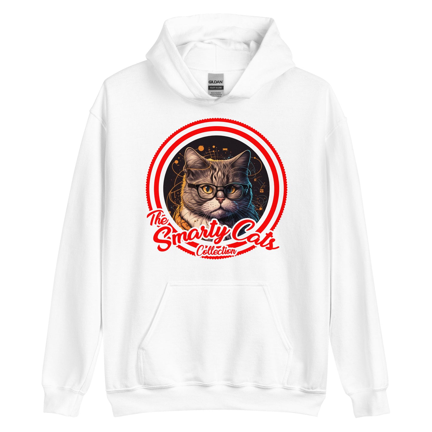 Cat Lovers Hoodie - Smarty Cats #01, Cute Cat Design Hoodie, Cat Mom, Cat Dad, Cat Lovers Gift Idea