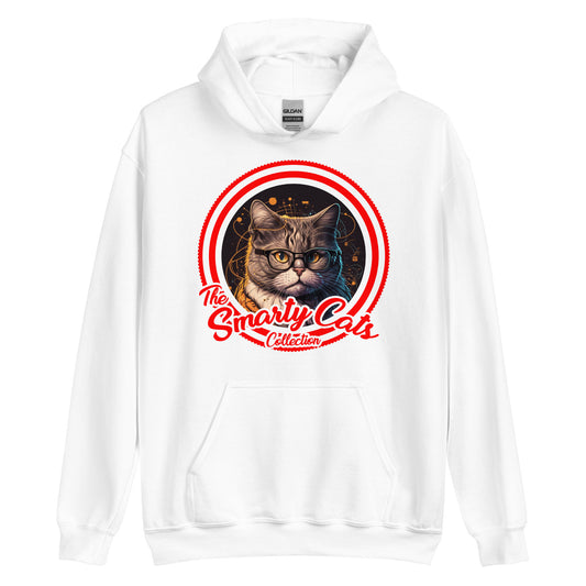 Cat Lovers Hoodie - Smarty Cats #01, Cute Cat Design Hoodie, Cat Mom, Cat Dad, Cat Lovers Gift Idea