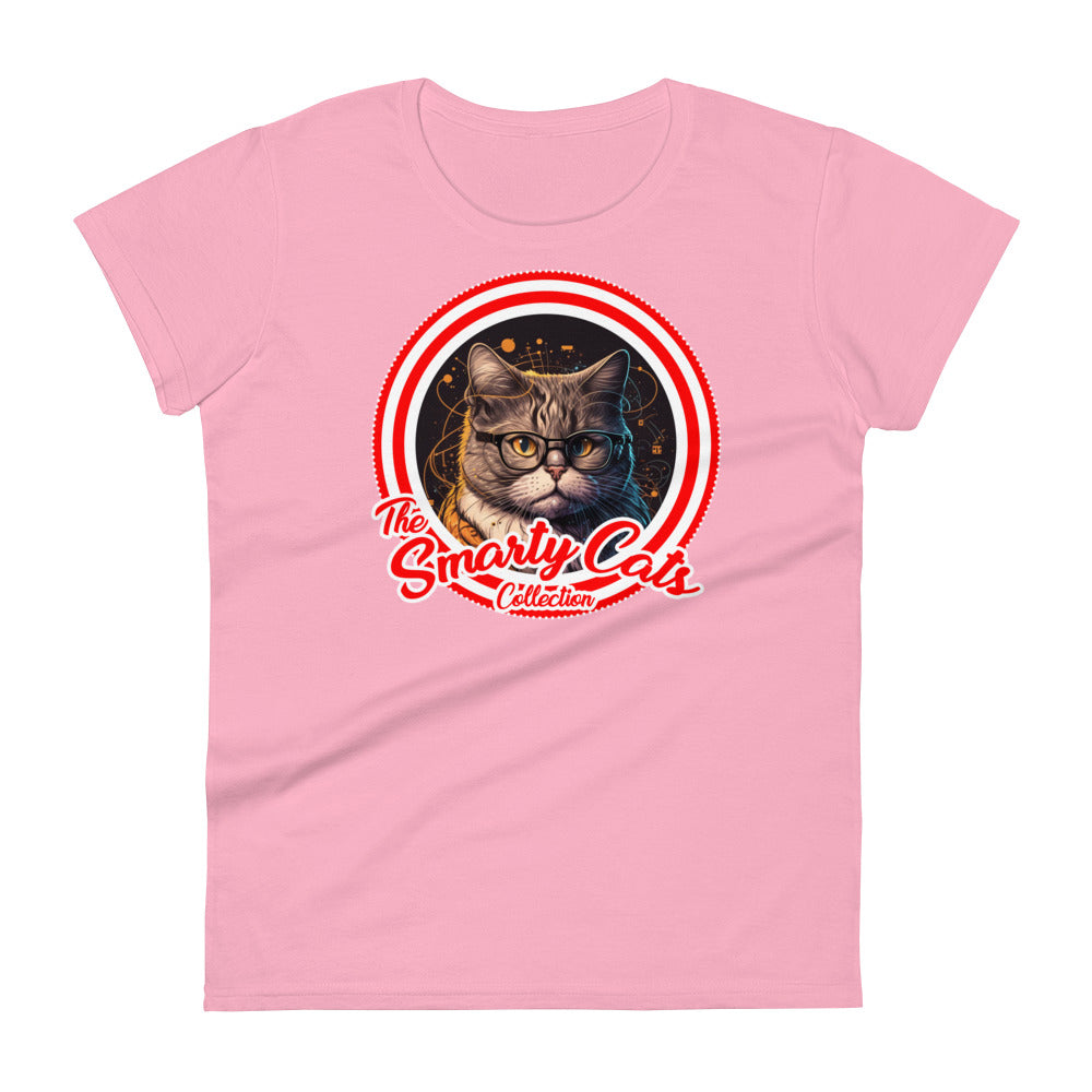 Smarty Cats #01 Cute Cat Design Women's short sleeve t-shirt, Cat Mom, Cat Dad, Cat Lovers