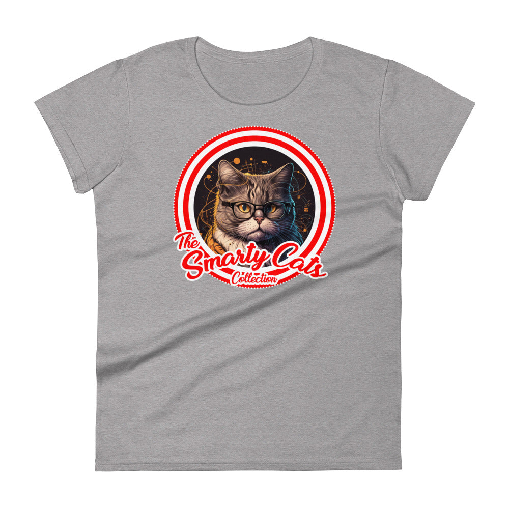 Smarty Cats #01 Cute Cat Design Women's short sleeve t-shirt, Cat Mom, Cat Dad, Cat Lovers