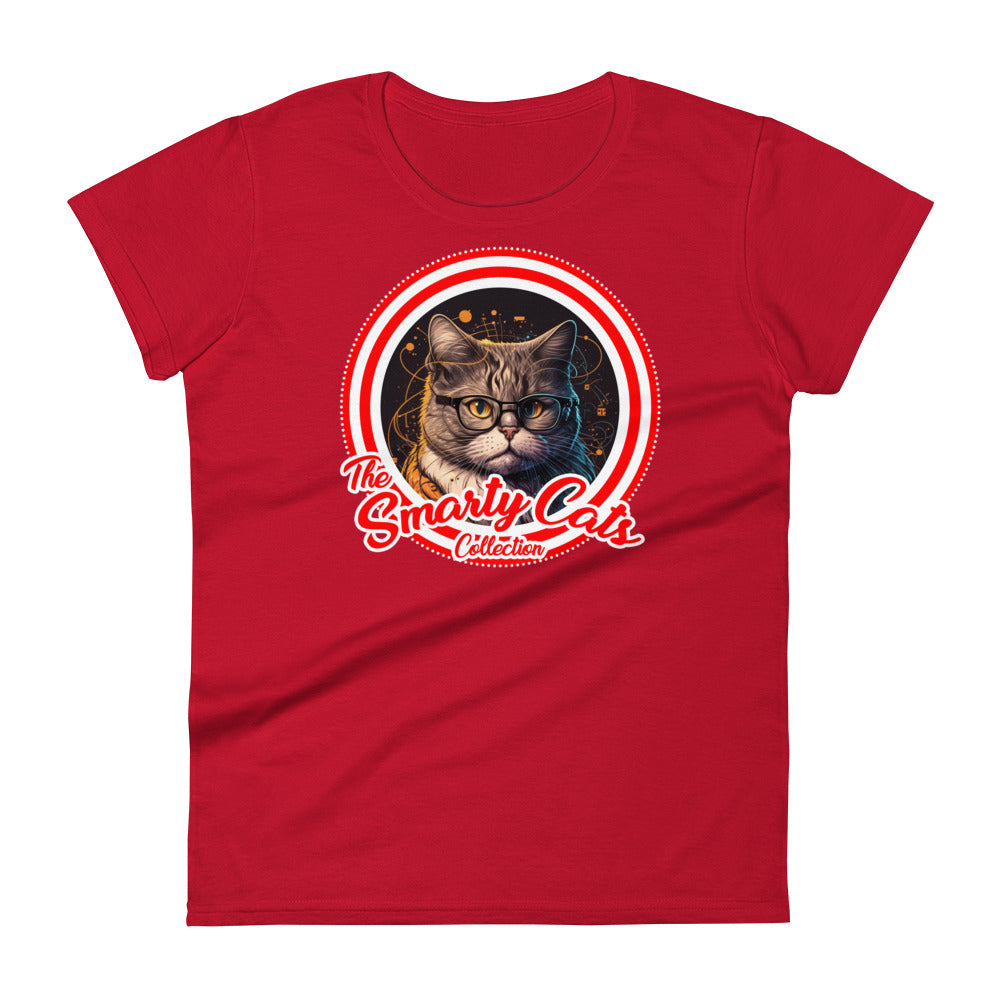 Smarty Cats #01 Cute Cat Design Women's short sleeve t-shirt, Cat Mom, Cat Dad, Cat Lovers