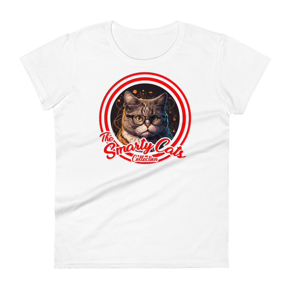 Smarty Cats #01 Cute Cat Design Women's short sleeve t-shirt, Cat Mom, Cat Dad, Cat Lovers